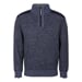 LOFOTEN Herrenpullover mit kurzem Reißverschluss navy melange