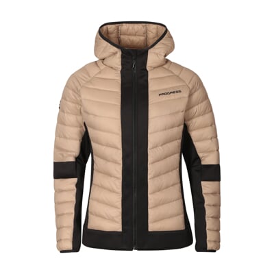JANNU Damen Hybridjacke cappuccino/schwarz