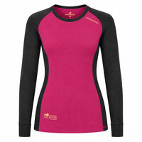 CC NDRZ Damen Funktions-Langarm-T-Shirt anthrazit/fuchsia