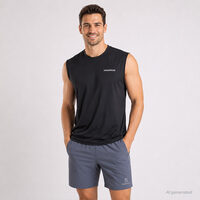 DRIVER SINGLET das Herren-Sportunterhemd schwarz