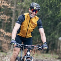 GRAVEL pánský cyklistický dres písková/černá