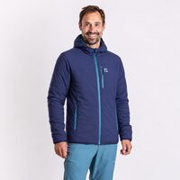 HERMES reversible men's jacket with merino blackened blue/petrol