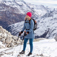 INGE der damen-Winterrock blau/grau