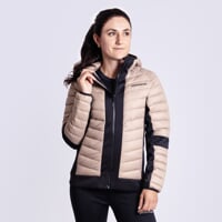 JANNU Damen Hybridjacke cappuccino/schwarz