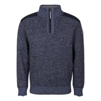 LOFOTEN Herrenpullover mit kurzem Reißverschluss navy melange