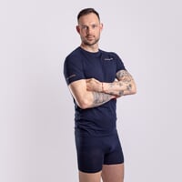 MA NKR 125 Herren Merino Kurzarmshirt blackened blue