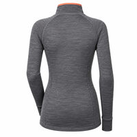 MB TRZ der Damen-Funktionsrollkragenpullover graue melange/apricot