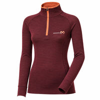 MB TRZ der Damen-Funktionsrollkragenpullover plum/apricot