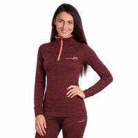 MB TRZ der Damen-Funktionsrollkragenpullover plum/apricot