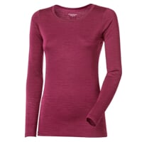 ORIGINAL LS MERINO das Frauen T-shirt burgund melange