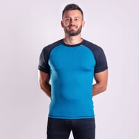 MS TKR Das Herren-Funktionsshirt schwarz (grau)/petroleum (blau)