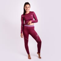 MW SDNZ die Merino Damen-Funktionsunterhosen burdundrot melange