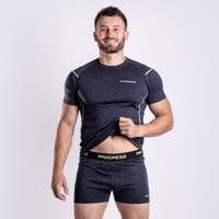 MW SKN 170 die funktionellen Merino Herren-Boxershorts schwarz melange