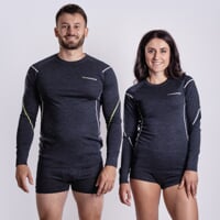 MW SKNZ 170 die funktionellen Merino Damen-Boxershorts schwarz melange