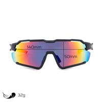 PULSAR RBW-R BLK/YLW CASE sportovní sluneční brýle černá mat/písková