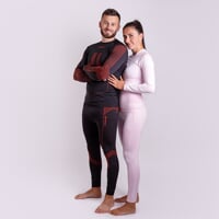 SEAMLESS-BAMBOO SET MEN Thermo-Unterwäsche-Set für Männer schwarz/orange