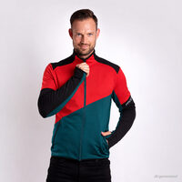 TERRITORY  pánská funkční sportovní mikina černá/červená/zelená