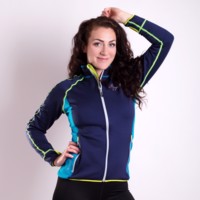 TISPA dámská funkční sportovní mikina černá/sv.modré prošití