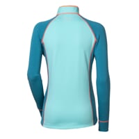 TISPA ZIP dámská funkční sportovní mikina tm.modrá/tyrkysová