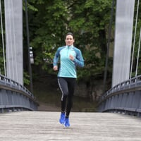 TISPA ZIP dámská funkční sportovní mikina tm.modrá/tyrkysová