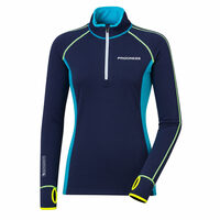 TISPA ladies short zip jacket Dk.blue/turquoise