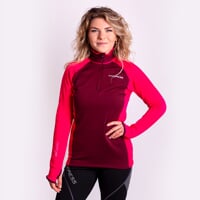TISPA ZIP dámská funkční sportovní mikina fuchsie/švestka