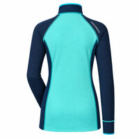 TISPA ladies short zip jacket petrol/mint