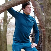 TOREZ ZIP MERINO die Herren-Sportjacke petrolblau