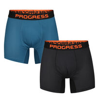 TX SKN 2-PACK Set Herren-Merino-Boxershorts schwarz + petrol