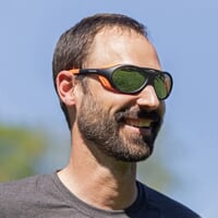 VERTICAL MRR BLK-ORG Gletscher-Sonnenbrille schwarz/orange