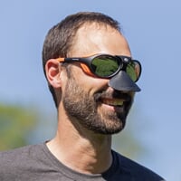 VERTICAL MRR BLK-ORG Gletscher-Sonnenbrille schwarz/orange